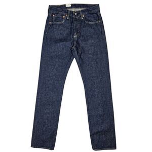 Levis 501 Mens‎ 29x32 Straight Button Fly Blue Denim Jeans Stretch Rinsed Indigo
